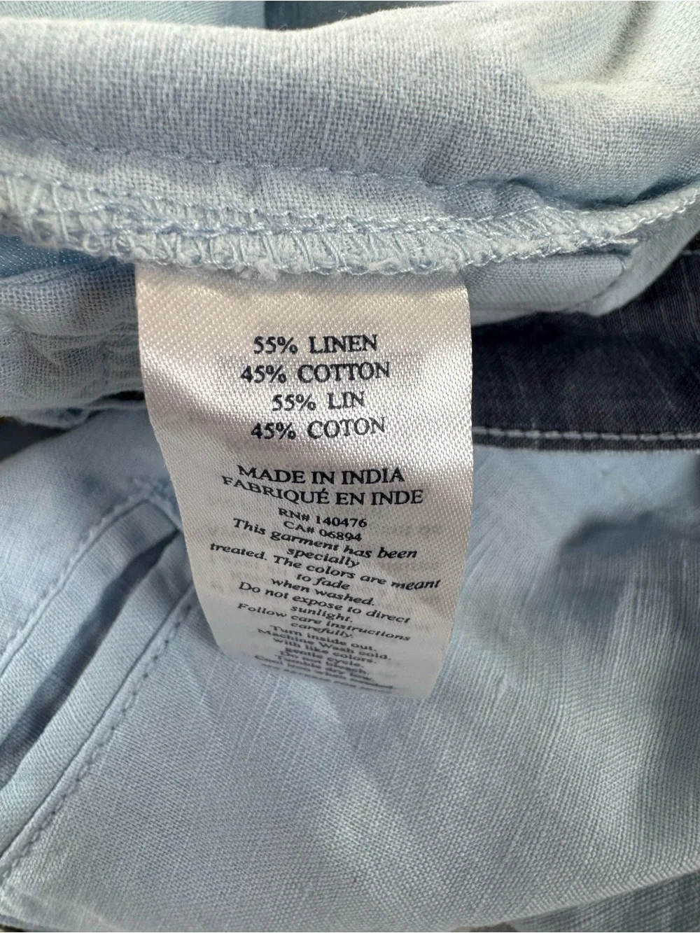 NWT Faherty Malibu Shorts Men’s 29 Light Blue Linen Cotton 9” Inseam